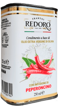 Frantoi Redoro Condimento a base di Olio Extra Vergine con Peperoncino - mit Chili BIO - 0,25 L