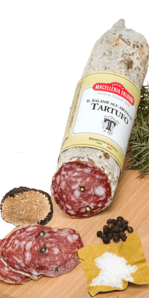 Salame al aroma di tartufo Macelleria Falorni - Salami mit Trüffel - 370 g
