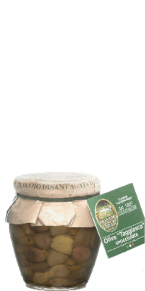 Olive Taggiasca snocciolate/entkernt in olio extra vergine di oliva Frantoio di Sant'Agata 480g - 480 g