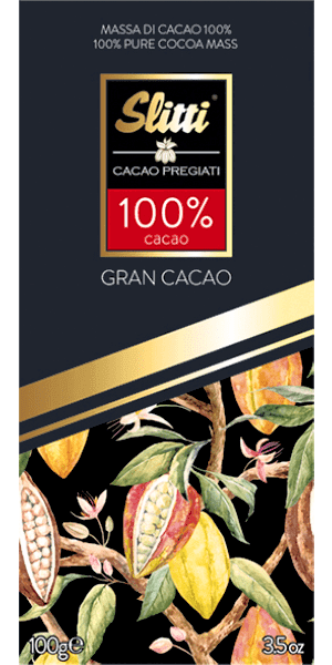 Gran Cacao 100% Kakao Tafel Slitti - 100 g