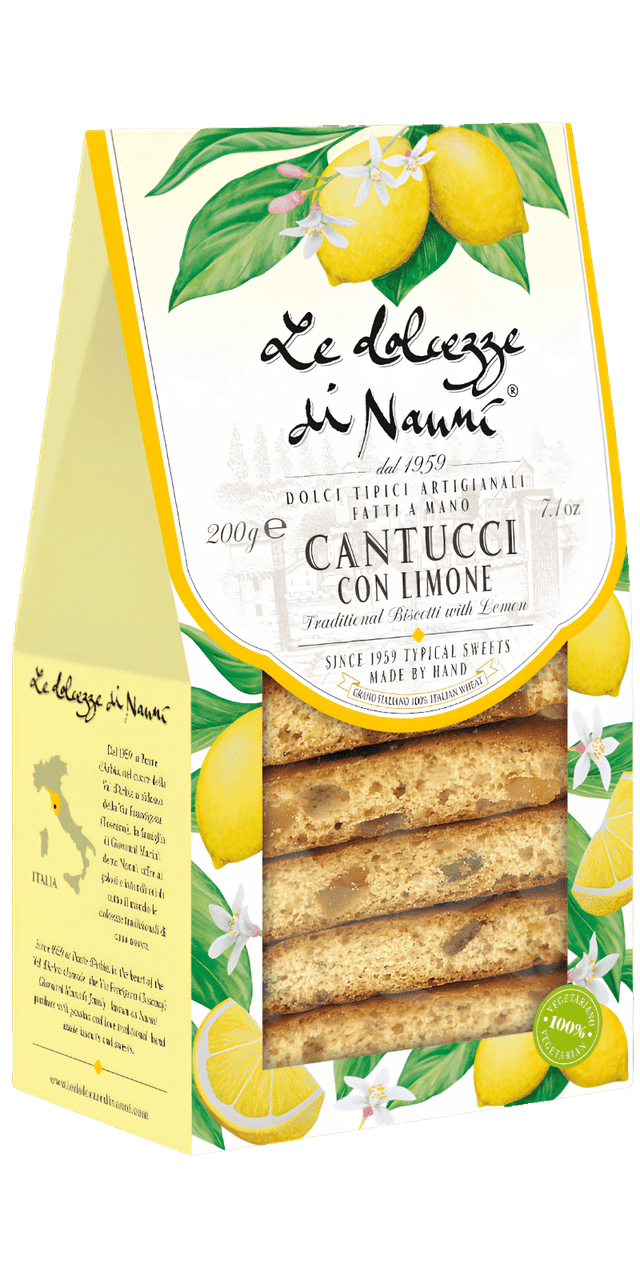 Cantucci Lunghi con Limone 200g - Le Dolcezze di Nanni - 200 g