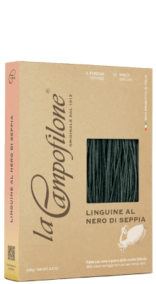 La Campofilone Linguine al nero di seppia - mit Tinte vom Tintenfisch 250g - 250 g