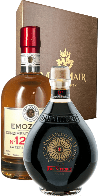 Geschenkset Samtig Agrodolce - Aceto Balsamico Oro + Emozione 12 - 2,5 L