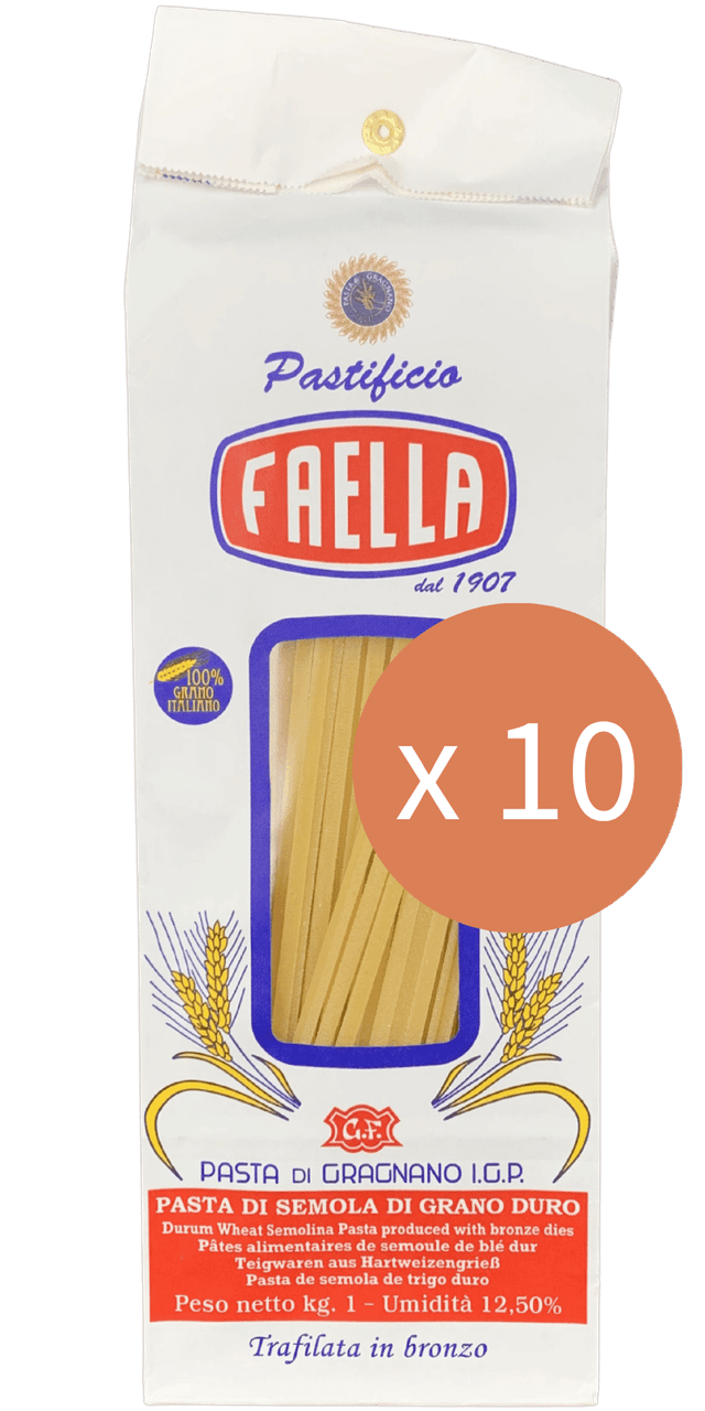 Linguine Sparpaket 10 x 1kg - Pastificio Faella Pasta di Gragnano IGP - 10 kg