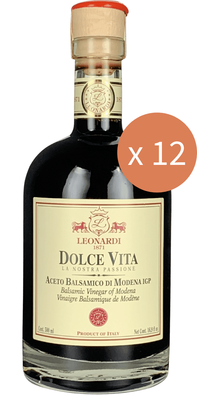 12er Sparpaket - Acetaia Leonardi Dolce Vita Aceto Balsamico di Modena IGP 500ml - 6 L