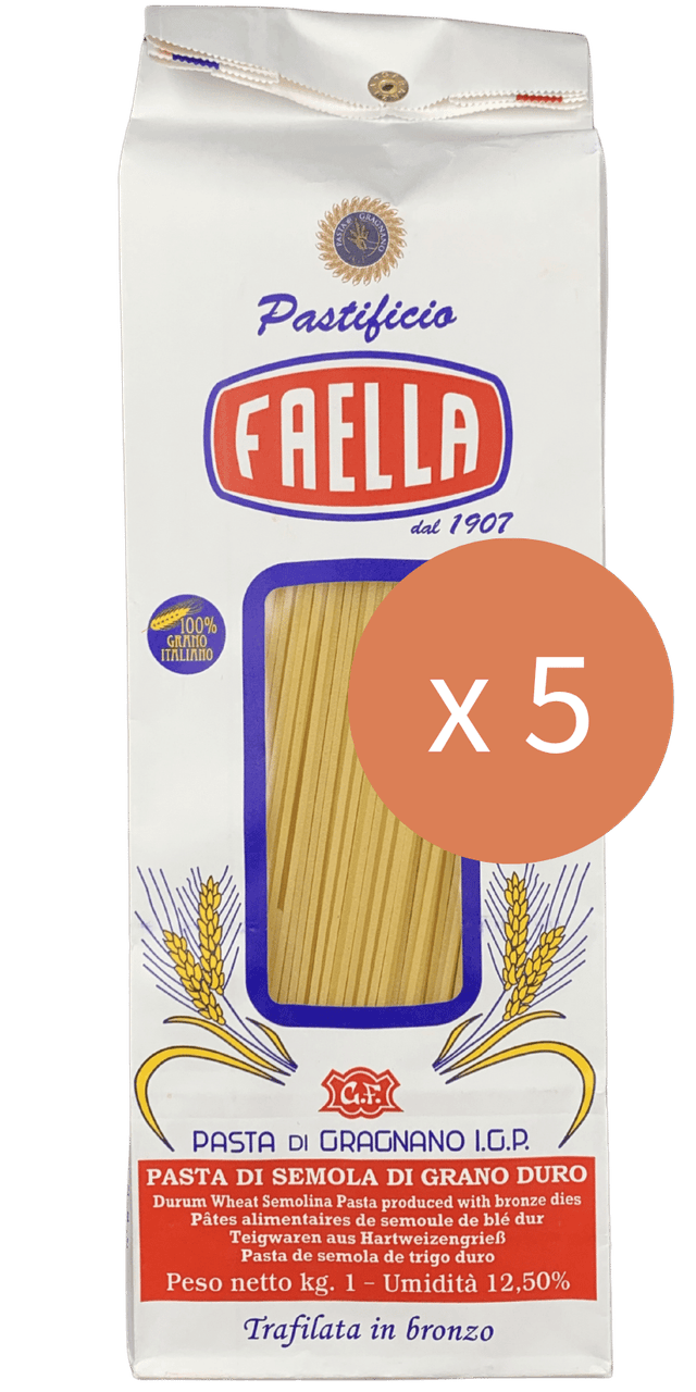 Spaghettini Sparpaket 5 x 1kg - Pastificio Faella Pasta di Gragnano IGP - 1 kg