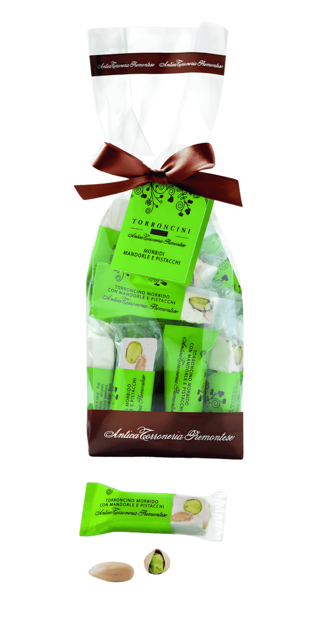Weiche Torroncini mit Mandeln und Pistazien - Antica Torroneria Piemontese - 200 g