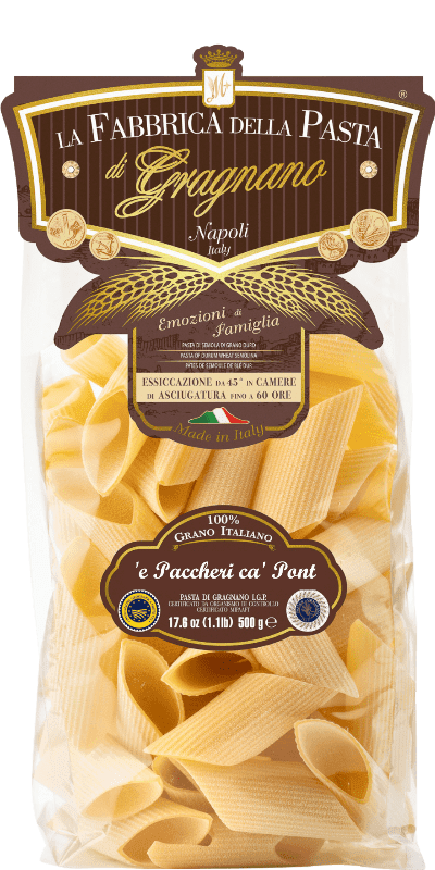E' Paccheri Ca' Pont Rigati IGP 500g La Fabbrica della Pasta Pasta di Gragnano - 500 g