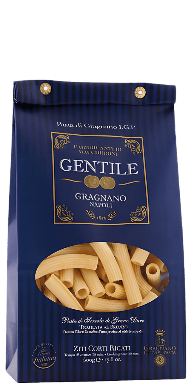 Pastificio Gentile Pasta di Gragnano IGP Ziti Corti Rigati 500g - 500 g