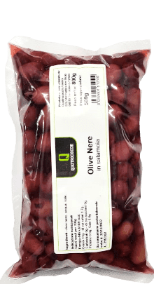 Schwarze Oliven in Salzlake 500g (Vakuumbeutel) - Quattrociocchi - 500 g