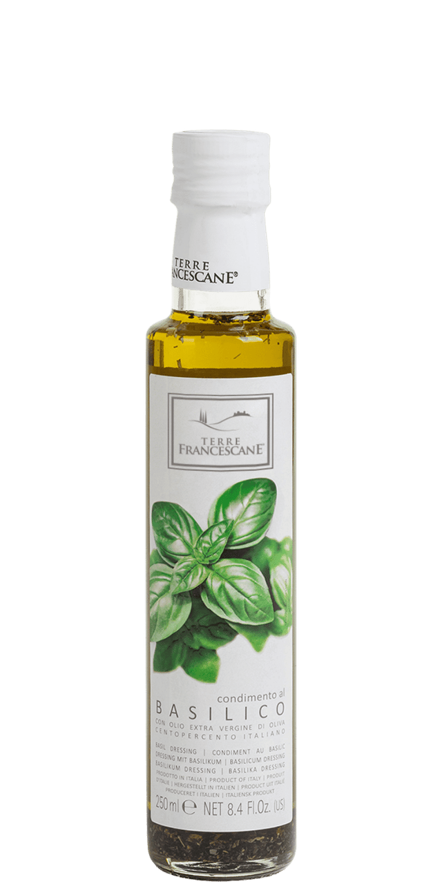 Basilikum-Würzöl auf Basis von Olivenöl Extra Vergine - Terre Francescane - 0,25 L