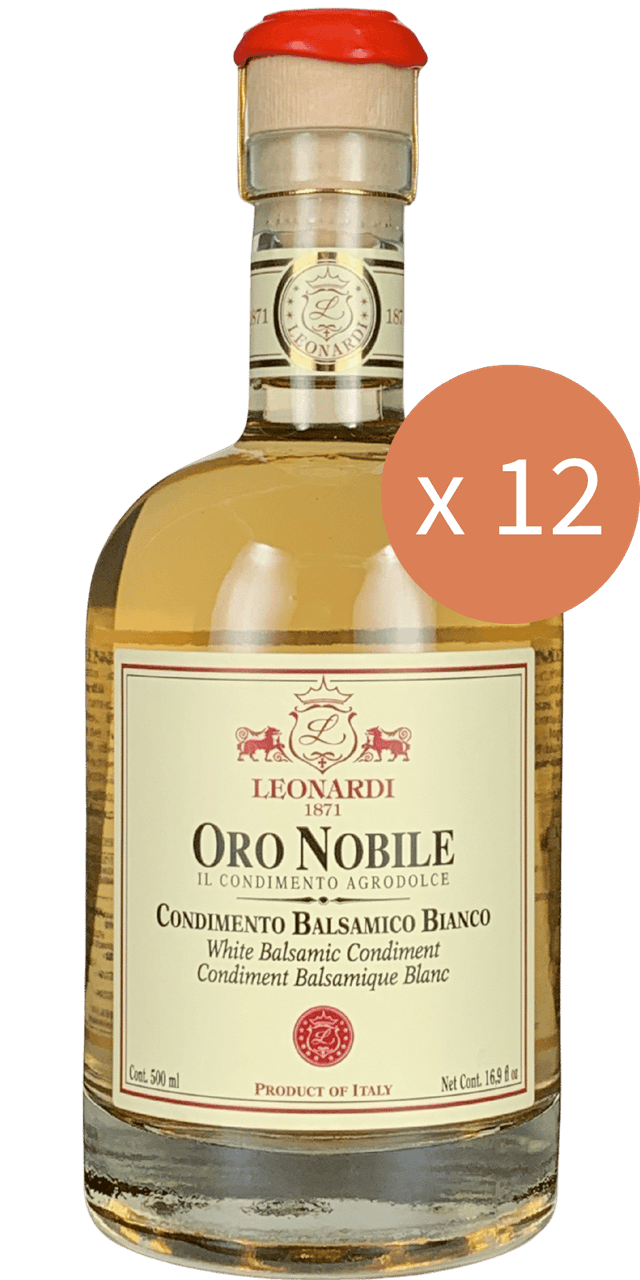12er Sparpaket - Acetaia Leonardi Oro Nobile Condimento Balsamico Bianco 500ml - 6 L