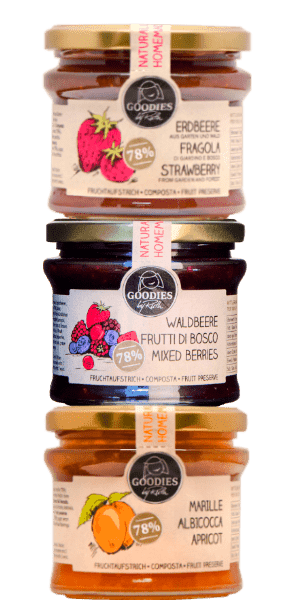 Südtiroler Fruchtaufstriche Goodies by Ruth Bäckerei Moser 3x225g - 675 g