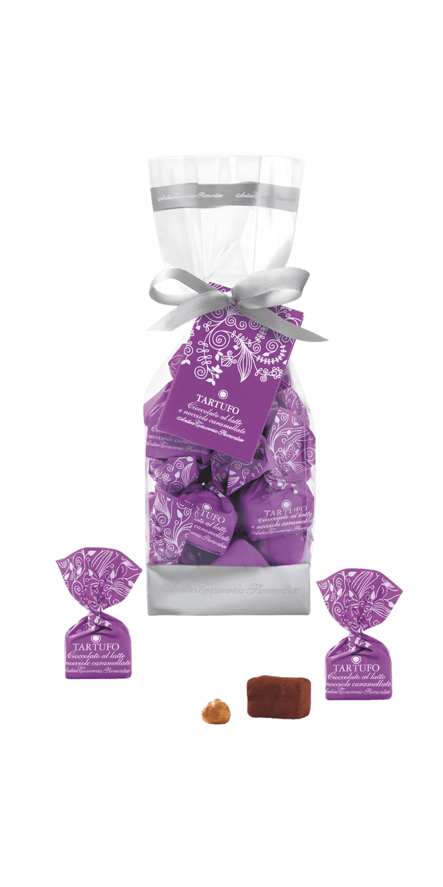 Tartufi Milchschokolade und karam. Haselnüsse 200g - Antica Torroneria Piemontese - 200 g / Ohne Jahrgang