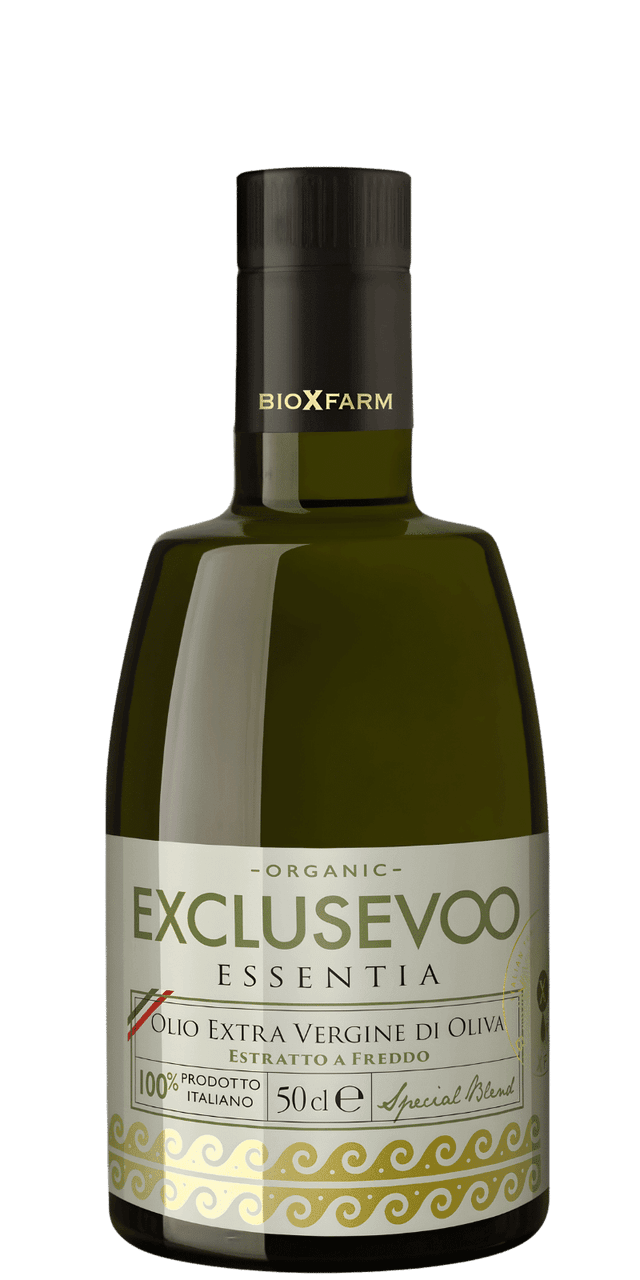 Exclusevoo Essentia Olio extra verg. di Oliva - BioXFarm - 0,5 L Exclusevoo Essentia Olio extra verg. di Oliva - BioXFarm - 0,5 L