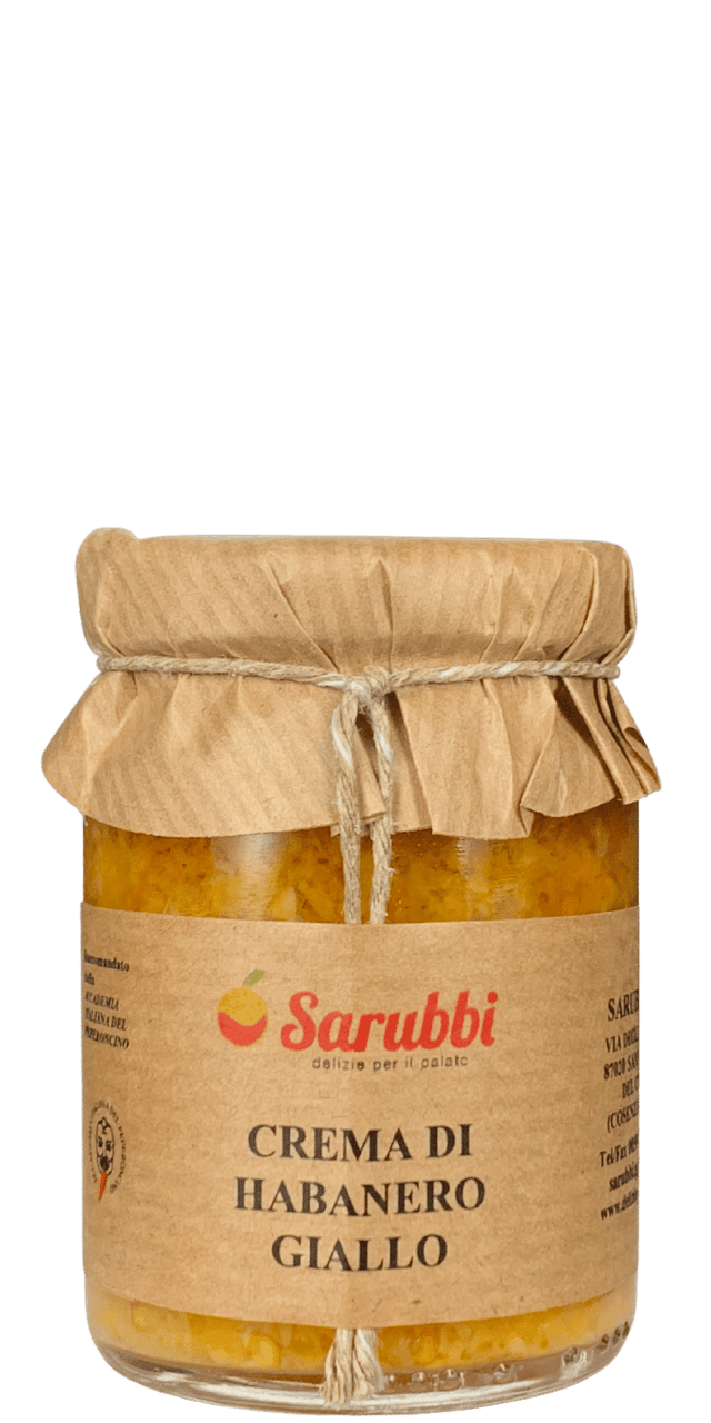 Crema di Habanero Giallo 90g - Sarubbi Delizie per il palato - 90 g / Ohne Jahrgang Crema di Habanero Giallo 90g - Sarubbi Delizie per il palato - 90 g / Ohne Jahrgang