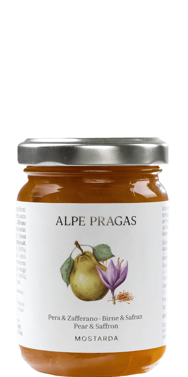 Birne und Safran Mostarda Alpe Pragas 160g - 160 g Birne und Safran Mostarda Alpe Pragas 160g - 160 g