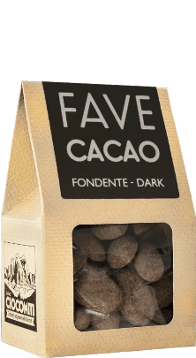 Kakaobohnen umfüllt von feiner Zartbiterschokolade Ciocomiti - 130 g Kakaobohnen umfüllt von feiner Zartbiterschokolade Ciocomiti - 130 g