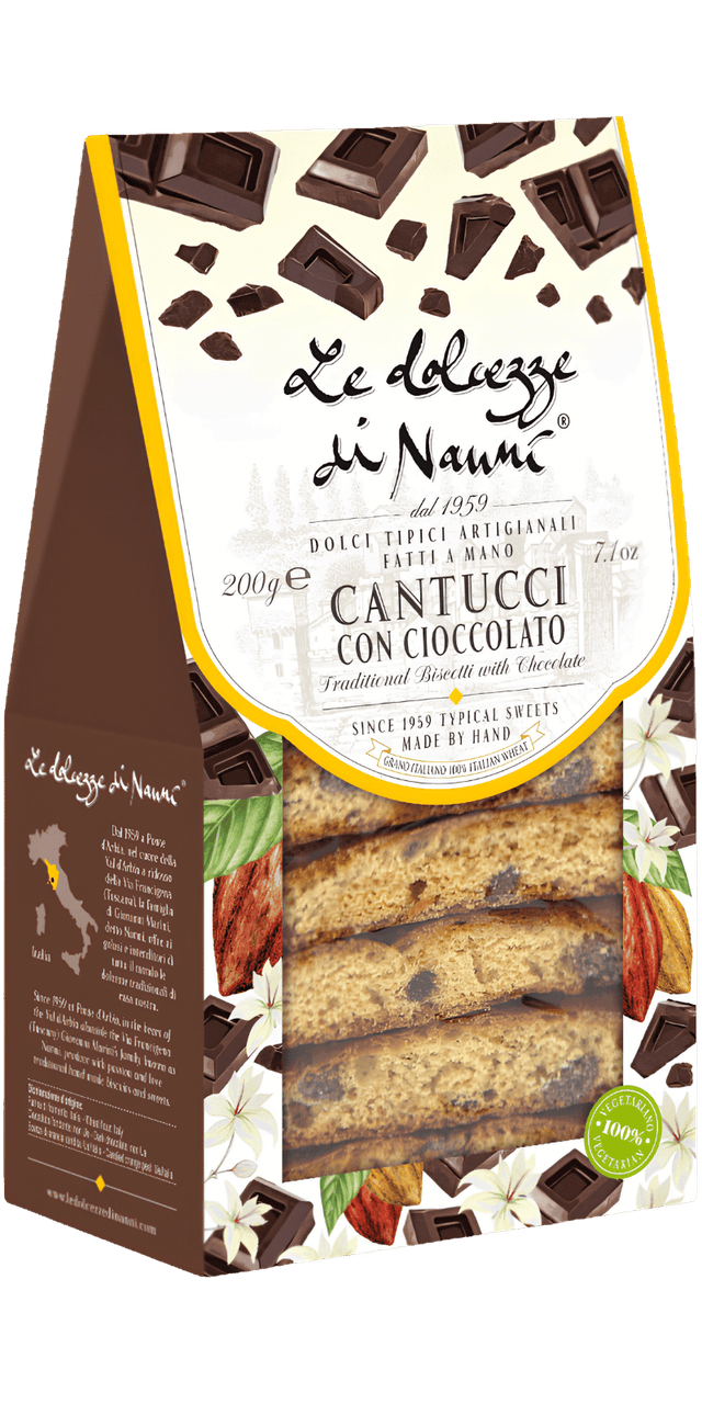 Cantucci Lunghi con Cioccolato 200g - Le Dolcezze di Nanni - 200 g / Ohne Jahrgang Cantucci Lunghi con Cioccolato 200g - Le Dolcezze di Nanni - 200 g / Ohne Jahrgang