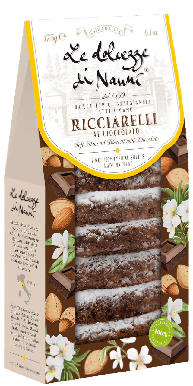 Ricciarelli al Cioccolato 175g - Le Dolcezze di Nanni - 175 g / Ohne Jahrgang Ricciarelli al Cioccolato 175g - Le Dolcezze di Nanni - 175 g / Ohne Jahrgang