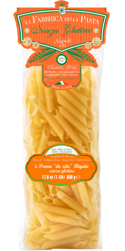 La Fabbrica della Pasta Pasta di Gragnano IGP è Penne 'de zite' Rigate - glutenfreie Pasta - 500 g La Fabbrica della Pasta Pasta di Gragnano IGP è Penne 'de zite' Rigate - glutenfreie Pasta - 500 g