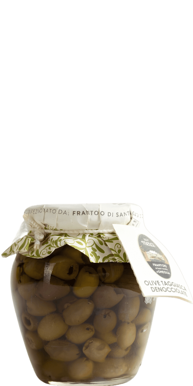 Olive Taggiasca snocciolate/entkernt in olio extra vergine di oliva Frantoio di Sant'Agata 480g - 480 g Olive Taggiasca snocciolate/entkernt in olio extra vergine di oliva Frantoio di Sant'Agata 480g - 480 g