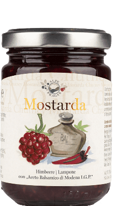 Alpe Pragas Himbeere und Aceto Balsamico Mostarda 160g