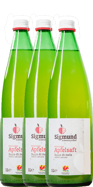 Apfelsaft Sigmund 3x1L naturtrüb Direktsaft