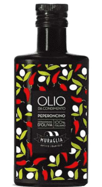 Frantoio Muraglia Olio Extra Vergine di Oliva da condimento Peperoncino - mit Chilischoten