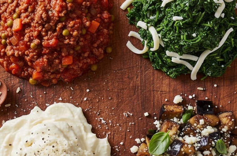 Arancini Füllungen verschiedene Füllungen auf einem Brett