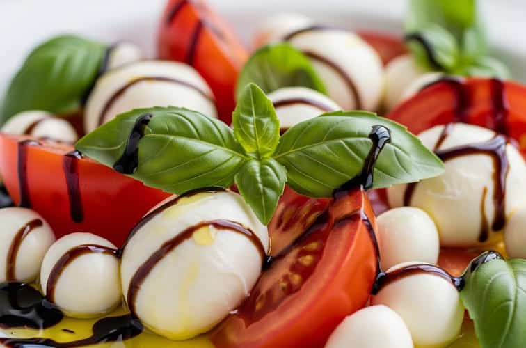 Caprese-Salat mit Balsamico-Essig