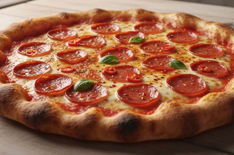 Pizza alla Diavola selbstgemachte Pizza