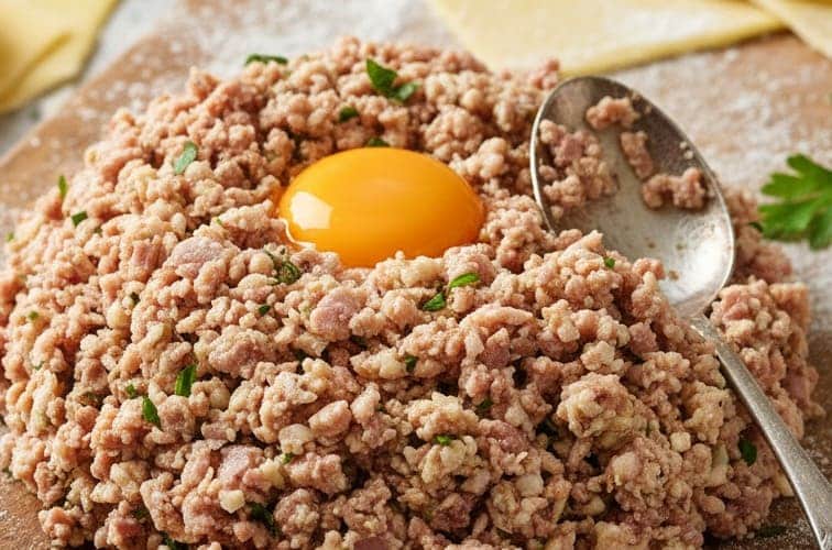 Tortellini Füllung die klassische Füllung für Tortellini