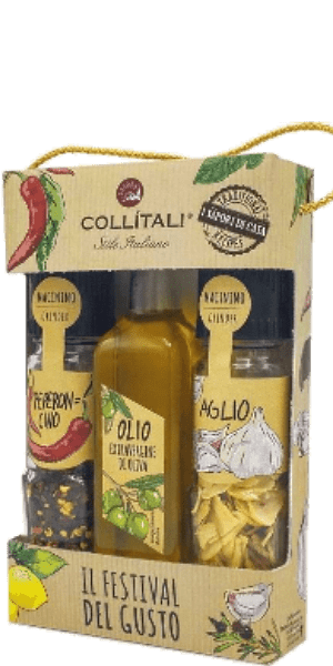 Collitali Il festival del gusto Trio Knoblauch- und Chilimühle mit nativem Olivenöl extra - 139 g Collitali Il festival del gusto Trio Knoblauch- und Chilimühle mit nativem Olivenöl extra - 139 g