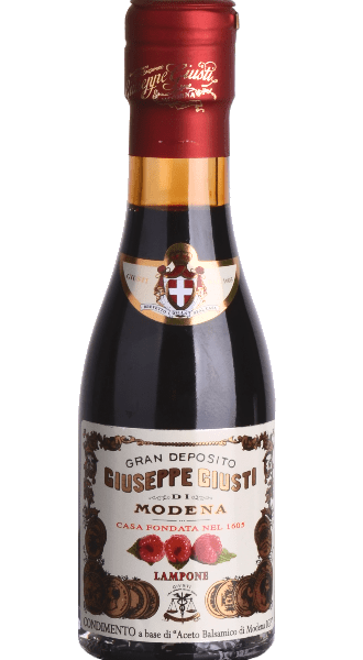 Giuseppe Giusti Condimento a base di Aceto Balsamico di Modena IGP al Lampone - mit Himbeere - 0,1 L Giuseppe Giusti Condimento a base di Aceto Balsamico di Modena IGP al Lampone - mit Himbeere - 0,1 L