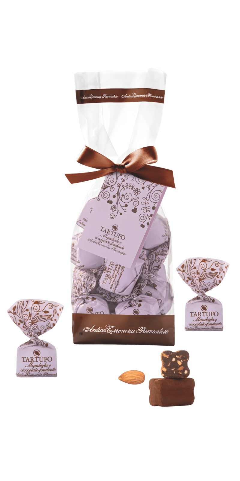 Tartufi mandorle ciocc. fondente - Antica Torroneria Piemontese - 200 g Tartufi mandorle ciocc. fondente - Antica Torroneria Piemontese - 200 g
