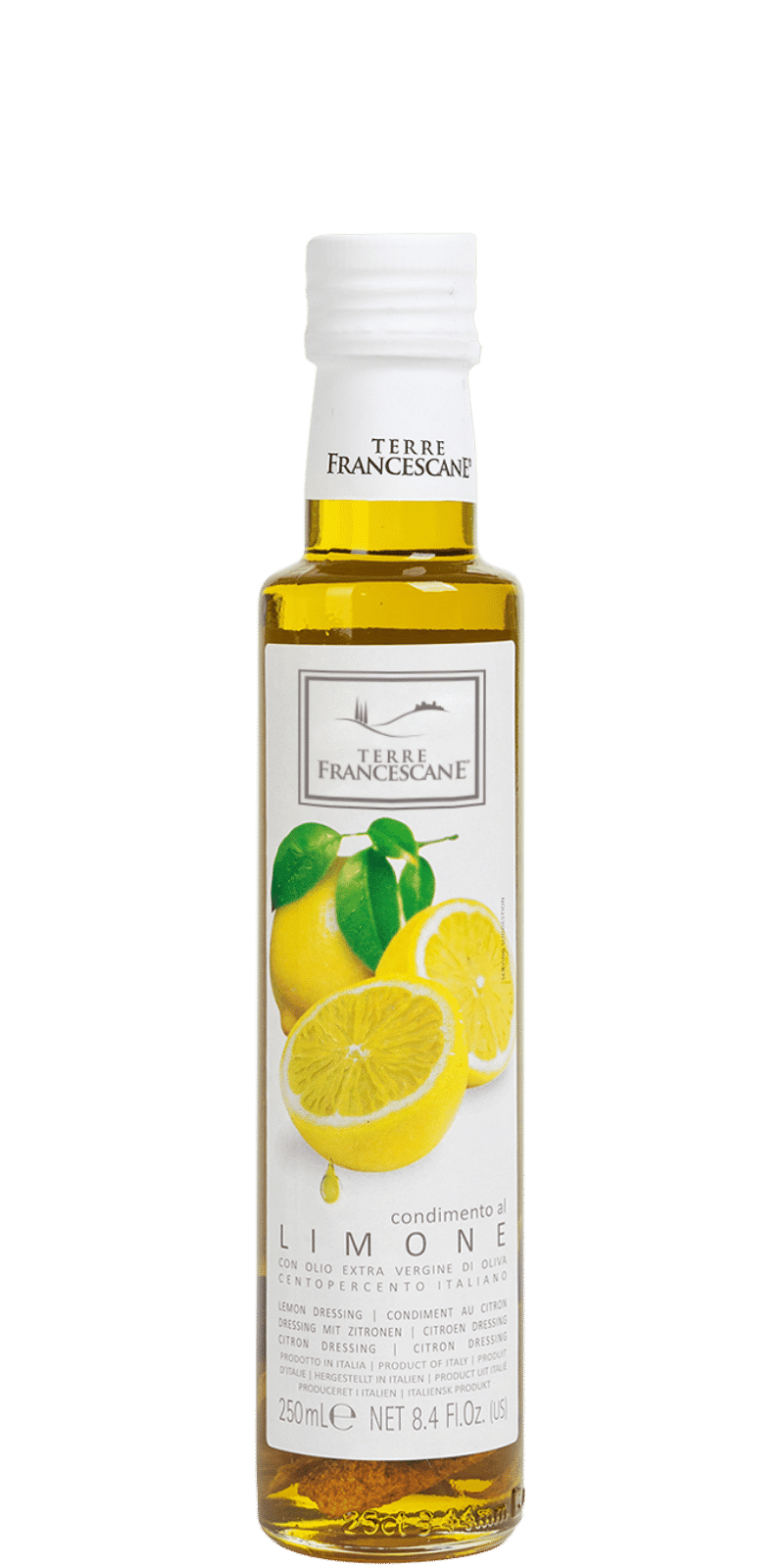 Zitronen-Würzöl auf Basis von Olivenöl Extra Vergine - Terre Francescane - 0,25 L Zitronen-Würzöl auf Basis von Olivenöl Extra Vergine - Terre Francescane - 0,25 L