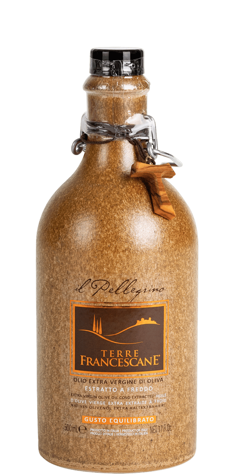 'Il Pellegrino' Olio Extra Vergine di Oliva Keramikflasche - Terre Francescane - 0,5 L 'Il Pellegrino' Olio Extra Vergine di Oliva Keramikflasche - Terre Francescane - 0,5 L