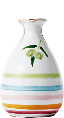 Lamantea Olio Extra Vergine di Oliva Fruttato Medio Tonkrug rund bunt handbemalt 250ml - 0,25 L Lamantea Olio Extra Vergine di Oliva Fruttato Medio Tonkrug rund bunt handbemalt 250ml - 0,25 L