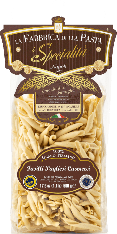 La Fabbrica della Pasta Pasta di Gragnano IGP I Fusilli Pugliesi Caserecci 500g - 500 g La Fabbrica della Pasta Pasta di Gragnano IGP I Fusilli Pugliesi Caserecci 500g - 500 g