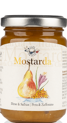 Alpe Pragas Birne und Safran Mostarda 160g - 160 g Alpe Pragas Birne und Safran Mostarda 160g - 160 g