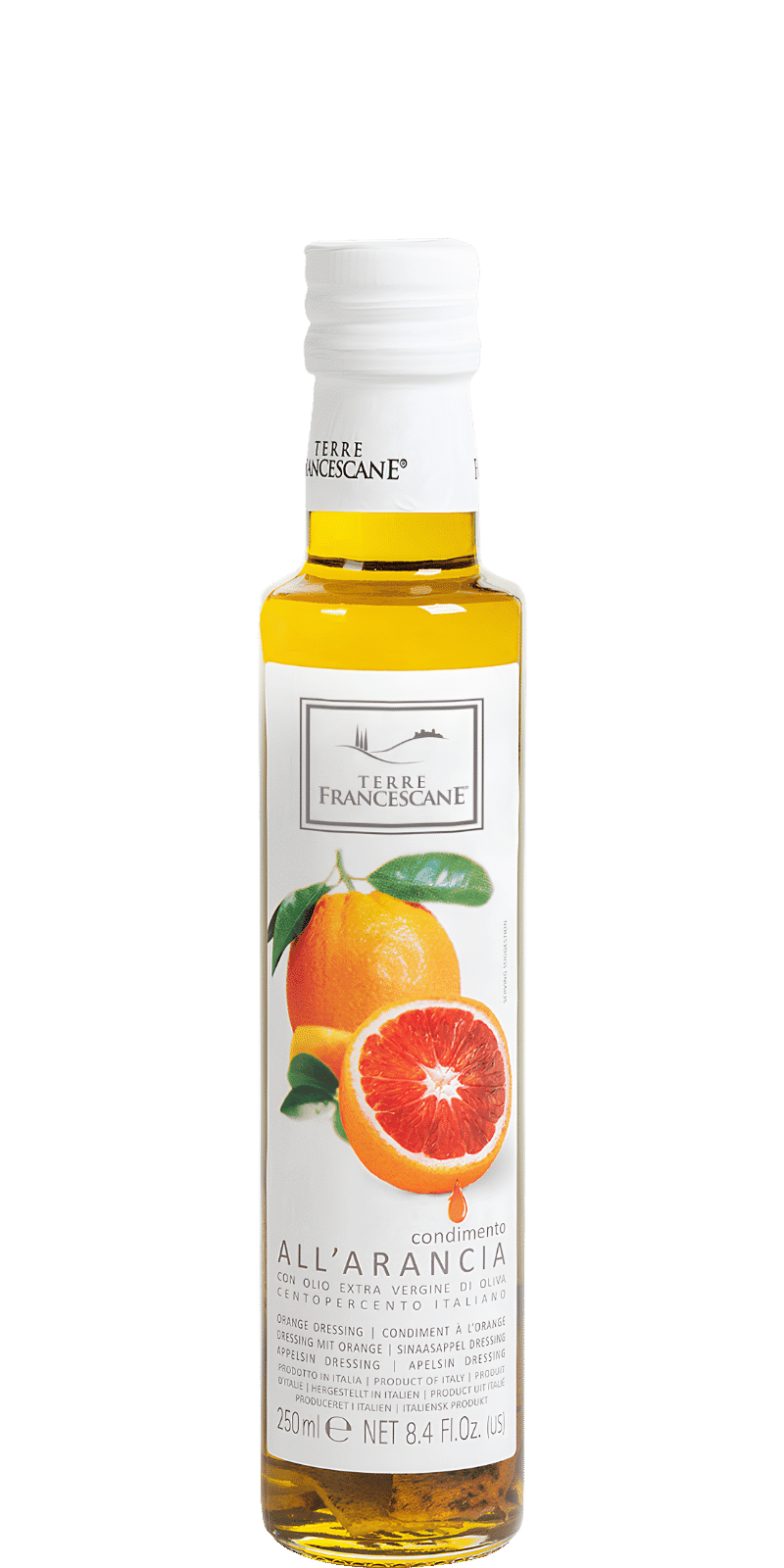 Orangen-Würzöl auf Basis von Olivenöl Extra Vergine - Terre Francescane - 0,25 L Orangen-Würzöl auf Basis von Olivenöl Extra Vergine - Terre Francescane - 0,25 L