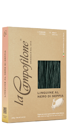 La Campofilone Linguine al nero di seppia - mit Tinte vom Tintenfisch 250g - 250 g La Campofilone Linguine al nero di seppia - mit Tinte vom Tintenfisch 250g - 250 g