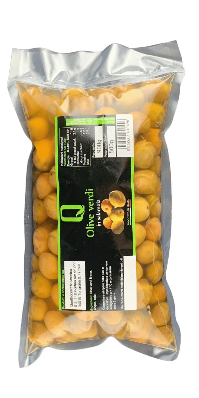 Quattrociocchi Olive Verdi in Salamoia 500g - 500 g Quattrociocchi Olive Verdi in Salamoia 500g - 500 g